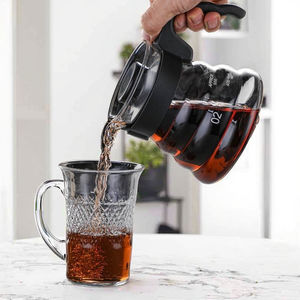 Modern Vidro Transparente Café Despeje Sobre Conjunto para Compatível Brewing Pot Funil & Copo de Filtro de Vidro para Compartilhar - Product Image 4