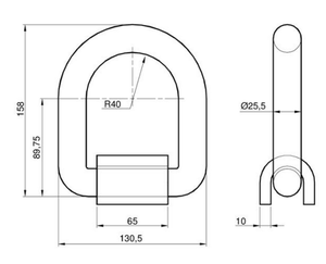 Truck Control Parts Forged D-<b>Ring</b> Assemblies Heavy Duty Lashing <b>Ring</b> With <b>Plate</b> - Product Image 4