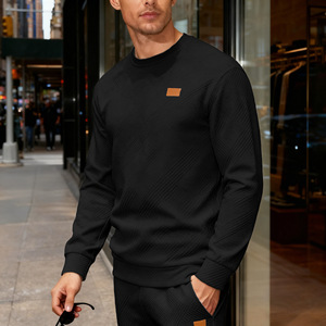 <span class=keywords><strong>Felpa</strong></span> Sportiva Casual da Uomo Personalizzata OEM/ODM, Vestibilità Ampia, Girocollo, Spessa e Morbida, Pullover Basico - Product Image 3