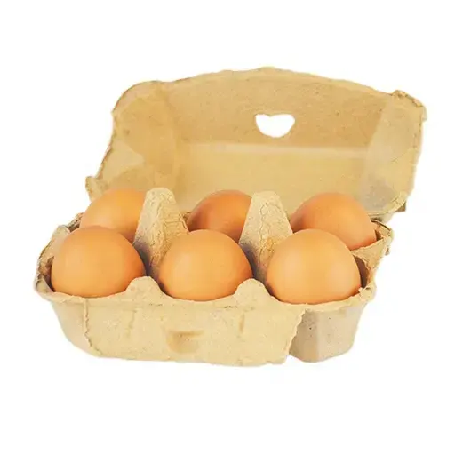 Groothandel Personaliseren Unieke Custom Biologisch Afbreekbare Kartonnen Vorm 6 Eieren Verpakking Papieren Doos