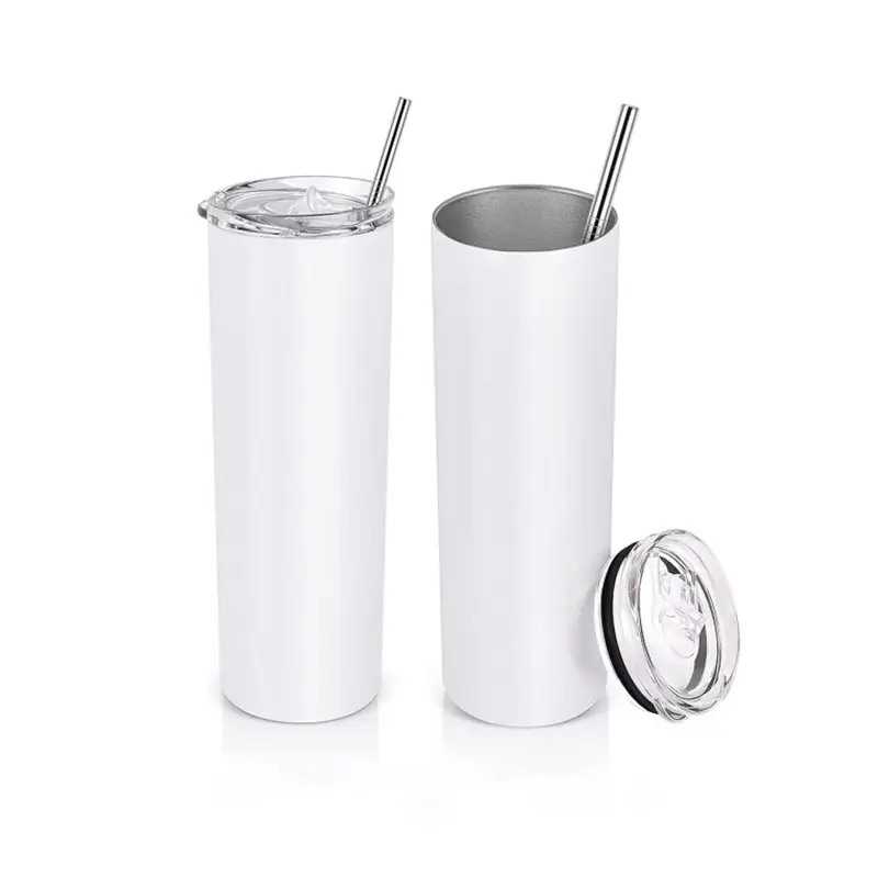 Abd depo 20 OZ 30 OZ bardak çift duvar paslanmaz çelik boş sıska süblimasyon Tumbler düz Tumblers