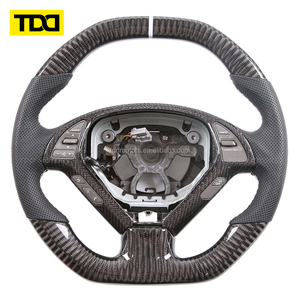 Volant sport en cuir de haute qualité TDD avec fibre de carbone compatible avec Infiniti G37 EX35 2008-2015 G25 G37 - Product Image 5