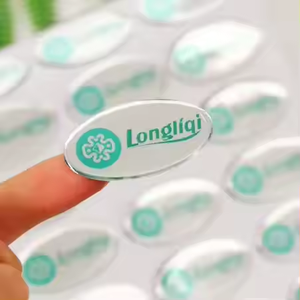 Biểu tượng tùy chỉnh in ấn Glossy resin 3D Epoxy Sticker 3D dập nổi Sticker Logo - Product Image 3