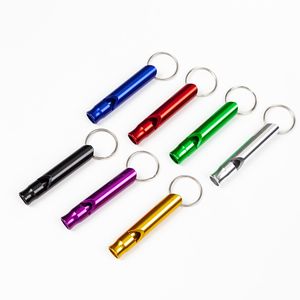 Sifflet d'entraînement en aluminium pour activités de plein air, sifflet de survie d'urgence, fournitures d'autodéfense, porte-clés pour le camping - Product Image 5