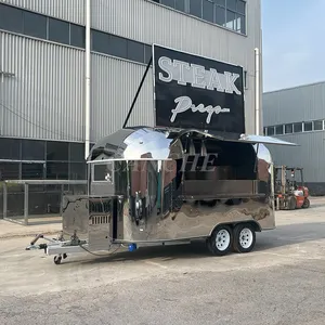 Carrito de Comida Móvil para Exteriores de Acero Inoxidable Canche, Remolque de Comida Totalmente Equipado para Catering de Tacos y Pizza - Product Image 3