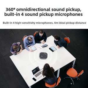 Système de Conférence par Vidéoconférence avec Microphone Omnidirectionnel <span class=keywords><strong>COMI</strong></span>, Microphones en Cascade 1 à 5, Système de Conférence à Capteur Unique de 6 Mètres - Product Image 3