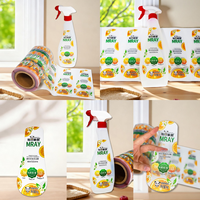 Produits de solution de nettoyage personnalisés, détergent à lessive imperméable, seau, étiquettes adhésives imprimées, autocollants