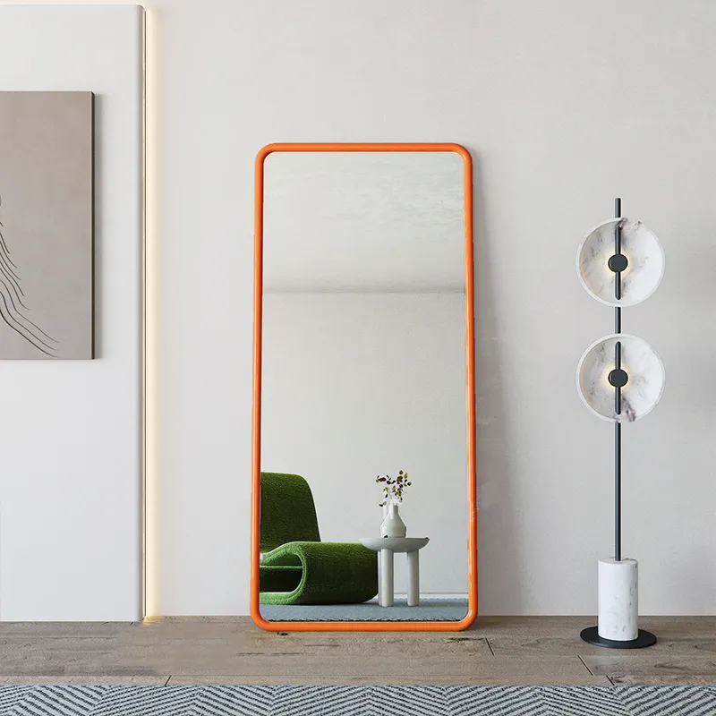 Custom Frameloze Home Decor Onregelmatige Grote Geometrie Stand Full-Body Full-Length Vloerspiegel Voor Kleedkamer Slaapkamer