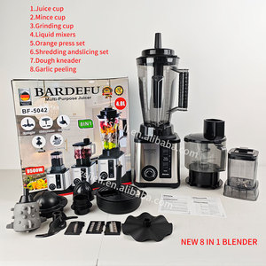 Licuadora 8 en 1 Máquina Procesadora de Alimentos Eléctrica 9500W Crest Silver Bardefu Mezclador Comercial de Uso Rudo 3 en 1 y Molinillo Exprimidor - Product Image 3