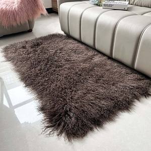 Piel de oveja <span class=keywords><strong>tibetana</strong></span> de alta calidad, pelo largo de <span class=keywords><strong>cabra</strong></span>, plato de piel de cordero mongol - Product Image 2