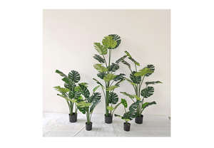 Plante artificielle panachée deliciosa Monstera, faux palmier <span class=keywords><strong>tropical</strong></span>, plantes à fausses feuilles pour décor de magasin de jardin de bureau de maison - Product Image 3