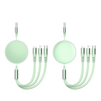 Kabel Pengisian Daya 120W Fast Charging 3-in-1 Tembaga Murni 1m Retractable Type-C 5A - Hadiah Perusahaan Multifungsi untuk Ponsel