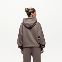 Automne hiver ensemble de pantalons surdimensionnés personnalisés vêtements survêtement uni femmes pantalons de survêtement et ensembles à capuche