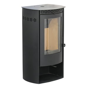 <span class=keywords><strong>Poêle</strong></span> <span class=keywords><strong>à</strong></span> <span class=keywords><strong>bois</strong></span> durable de style européen, finition noire mate, avec base de rangement pour bûches, pour salon - Product Image 5