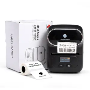 Phomemo M110 Portable Thermal Barcode Printer Wireless Bluetooth Label Maker Small Business USB Interface Android Usage Stock