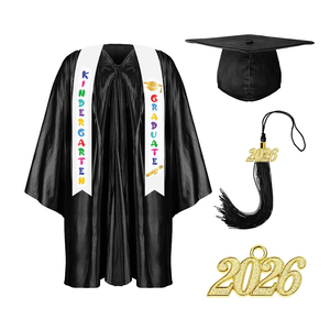 Túnica de Graduación para Niños de Jardín de Infantes con Borla, Birrete y Chal, Uniforme Académico de Graduación para Niños, Traje para Actuaciones - Product Image 2