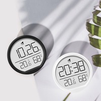 Horloge de table numérique intelligente avec affichage de la date, de l'heure, de la température et de l'humidité, et alarme pour la maison, la cuisine, la chambre à coucher, utilisation en intérieur