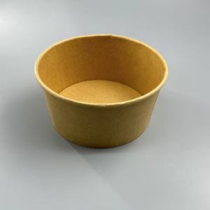 Bol en papier kraft enduit de PE de qualité alimentaire, jetable, biodégradable, pour soupes et salades, idéal pour la restauration à emporter - Product Image 4