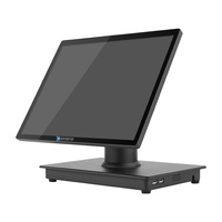Terminal de point de vente à double écran de 15 pouces, écran tactile capacitif Windows Android, caisse enregistreuse, affichage client pour la vente au détail et la restauration
