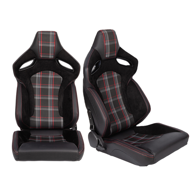 JIABEIR 9007 Car Racing Seats Red PVC Sport Sim Bucket with Adjustable Interior Accessories Modified Car Seats