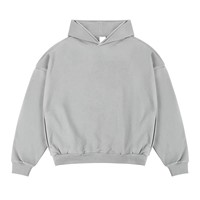 Sweat-shirts à capuche personnalisés avec logo 420G, de haute qualité, unis, à col rond, épais, coupe ample, épaules tombantes, en molleton unisexe