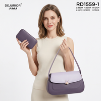 DEJURIOR Sacs à Main Femme 2026 Nouvelle Collection Luxe Cuir PU Doublure Polyester Épaisse Bandoulière Ensemble Sac à Main 2-en-1 pour Dames