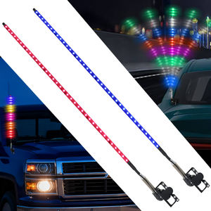 Luci LED a Frusta Trasparenti da 4FT 12V con Telecomando, Antenna Danzante <span class=keywords><strong>RGB</strong></span>, Asta Portabandiera - Product Image 2