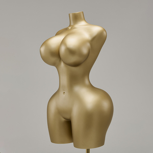Exhibición <span class=keywords><strong>de</strong></span> ropa parte superior del cuerpo pintura dorada maniquíes cuerpo curvo tetas grandes cadera <span class=keywords><strong>grande</strong></span> maniquí BBL <span class=keywords><strong>de</strong></span> gran tamaño - Product Image 2