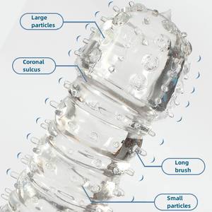 Giocattolo di cristallo amore Sexy drago pene ingrandimento preservativi Extender per gli uomini manica del pene - Product Image 2