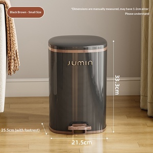 Cubo <span class=keywords><strong>de</strong></span> <span class=keywords><strong>Basura</strong></span> <span class=keywords><strong>de</strong></span> Plástico <span class=keywords><strong>de</strong></span> Lujo <span class=keywords><strong>con</strong></span> <span class=keywords><strong>Pedal</strong></span>, Electrochapado en Oro, Plata y Negro, <span class=keywords><strong>con</strong></span> Tapa, Gran Capacidad, para Uso en Múltiples Habitaciones del Hogar - Product Image 6