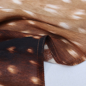 Yideng Vela Thiết Kế Mới Động Vật In Phương thức Khăn Choàng Cho Hồi Giáo Phụ Nữ Thoáng Khí Phương thức Nâu Vàng In Hijab Khăn - Product Image 4