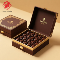 Boîte rigide écologique personnalisée Baoren pour la boulangerie, les desserts, les sushis, les chocolats, les truffes, l'emballage cadeau avec plateau séparateur