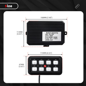 Sistema de Control de Energía con Interruptor de Panel de 6/8 Canales y Fusibles para Focos LED de Retrofit para Coche, Jeep Wrangler, UTV, Barco - Product Image 1