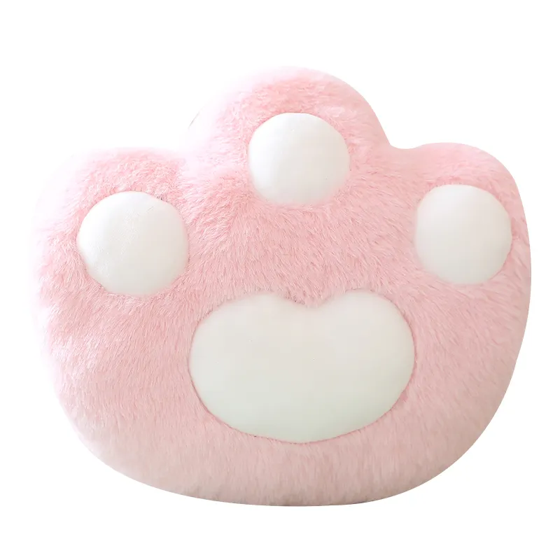 Peluche Animal en forme de griffe de chat, jouet pour enfant, oreiller de projection drôle, coussin chauffant doux pour les mains, jouet