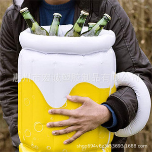 Inflatable Beer Mug <b>Ice</b> <b>Bucket</b> 44x32cm PVC Cooling Drink Cooler Outdoor Party Use - Product Image 4