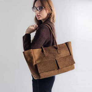 High quality luxury leather suede <b>handbag</b> for women, large capacity <b>handbag</b> - Product Image 1