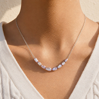 Collier de luxe discret en perles baroques pour femme, chaîne en argent avec pendentif goutte, en acier inoxydable PVD 18K, étanche, cadeau
