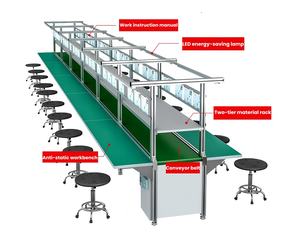 Otomatik iki yönlü cep telefonu PVC bant konveyör üretim montaj hattı PVC bant konveyör masa üreticisi düşük fiyat - Product Image 5