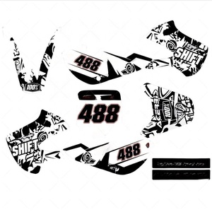 Vente en gros de pièces de moto <span class=keywords><strong>TZ100</strong></span>, machine de fabrication d'autocollants pour moto, film laser pour moto, autocollants Werpro pour KAWASAKI KX65 - Product Image 5