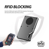 Dompet Pintar Penahan Kartu Kredit Logam Aluminium Anti RFID dengan MOQ Rendah