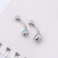 Fotoam — anneau de nombril en titane Zircon cubique, Piercing du ventre, G23