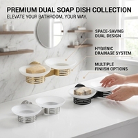 Support mural porte-savon en acier inoxydable 304 avec coupelle en verre – Accessoire de salle de bain écologique
