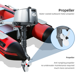 Nouveau moteur de pêche à la traîne 4,41 kW 2 temps 6 CV à télécommande, refroidi par eau, à essence, certifié CE, pour bateau et marine - Product Image 3