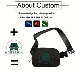 Sac banane en nylon imperméable personnalisé avec logo pour homme, idéal pour le voyage et le sport, vente en gros - Product Image 2