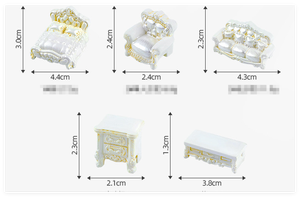 Juguetes de decoración de resina lindo Micro paisaje ornamento Mini muñecas miniatura casa de muñecas lámpara cama silla sofá gabinete piano guitarra ordenador - Product Image 2
