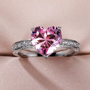 Anello a Forma di Cuore per Donne, Design Romantico, Accessorio da Dito per Uso Quotidiano - Product Image 4