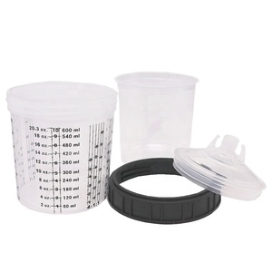 Vaso Externo Reutilizable de Plástico PP <span class=keywords><strong>para</strong></span> <span class=keywords><strong>Pistola</strong></span> de Pulverización por Gravedad de 600 ml, Repuesto <span class=keywords><strong>para</strong></span> Mezclar <span class=keywords><strong>Pintura</strong></span> - Product Image 1