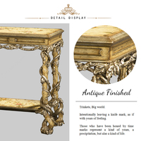 Yips LD-1203-0918 maison bureau classique Console Table série européenne résine sculpture peint à la main motif Floral bois occasionnel