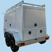 Remorque professionnelle à double essieu, étanche, pour le transport et le stockage d'outils, de marchandises et de matériel, remorque utilitaire personnalisée