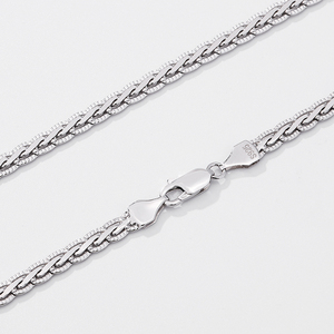 Collar de Plata de Ley 925 de Alta Calidad al por Mayor, Estilo Punk Simple, Cadena de 4.3mm, para Hombre y Mujer - Product Image 3